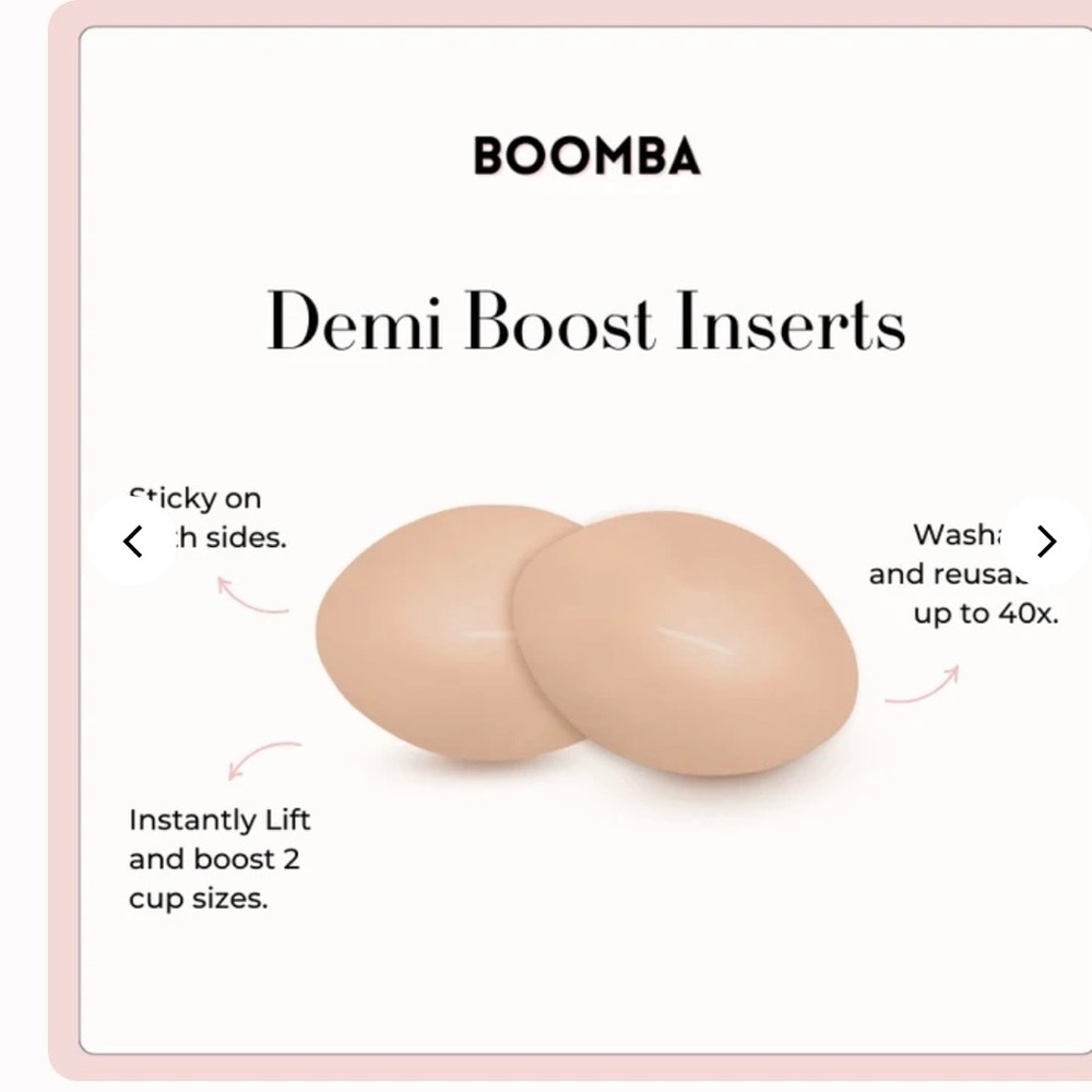 Boomba Demi Boost Inserts – Beige (Size Small A/B/C) (Med D,E)– NIB